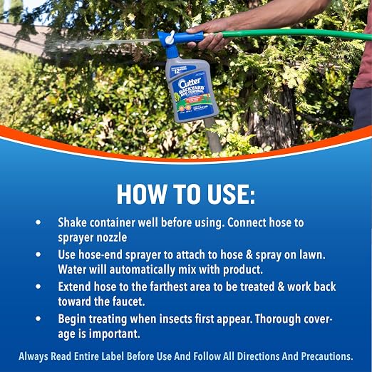Cutter Backyard Bug Control Spray Concentrate (3 Pack), Kills Mosquitoes, Fleas & Listed Ants, 32 fl Ounce