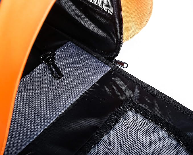 Pawer 18” x 11”x 11” Soft-Sided Foldable Airline Approved Pet Carrier for Cat, Puppy and Small Dog, Washable 600D Oxford Fabric, with Handle and Strap for Carry, Multiple Colors Available