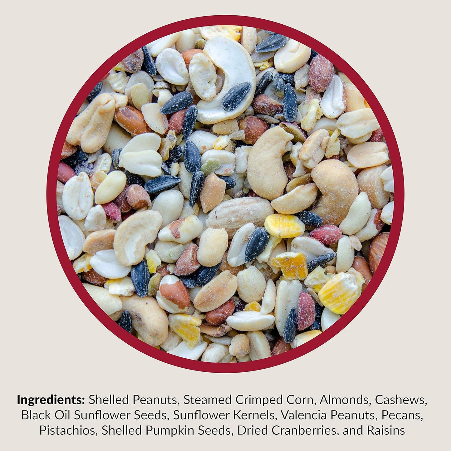 Lyric Fruit and Nut Wild Bird Seed - High Energy Wild Bird Food Mix - Attracts Woodpeckers, Chickadees & Other Songbirds - 10 lb. (pack of 2 - 5 lb bags)
