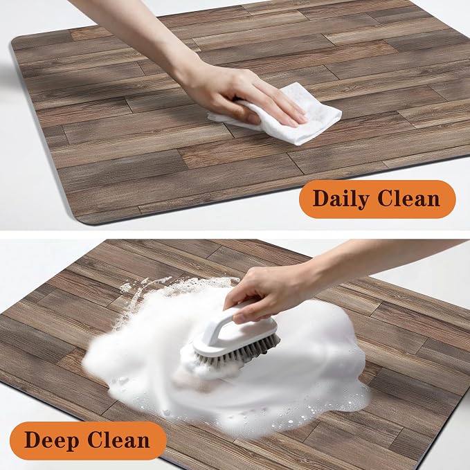 Pet Feeding Mat for Floors Cat Food Mat Waterproof Dog Food Mat and Water Absorbent Quick Dry Non Slip Mat for Cat Bowls