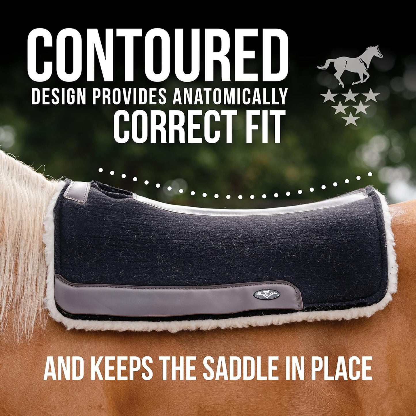 Professional's Choice 100% Steam-Pressed Wool Felt Saddle pad