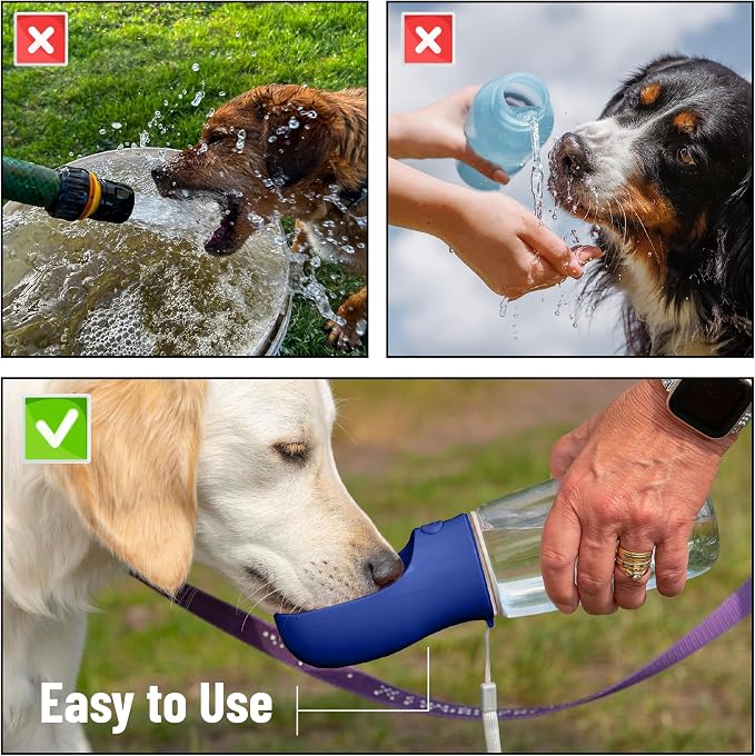 Mr. Pen- Portable Dog Water Bottle, 19 oz, Large | Leak Proof Puppy Water Dispenser with Drinking Feeder for Pets, Outdoor Walking, Hiking, Travel, Not Dishwasher Safe