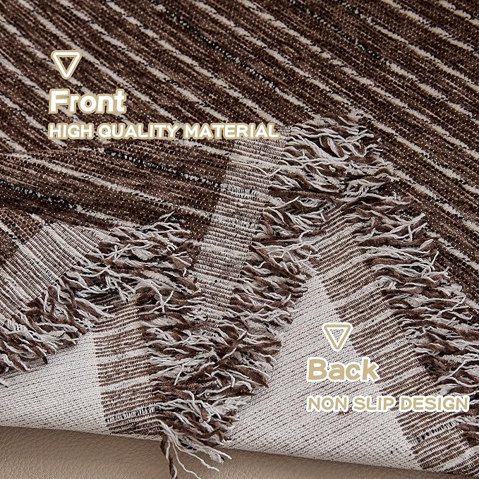 MYSKY HOME Oversized Armchair Couch Cover for 1 Cushion Couch, Washable Sofa Protector, Chair Couch Covers Sofa Covers Sofa Throws Sofa Slipcovers Futon Cover for Pet, Kid, 71"X91", Deep Chocolate
