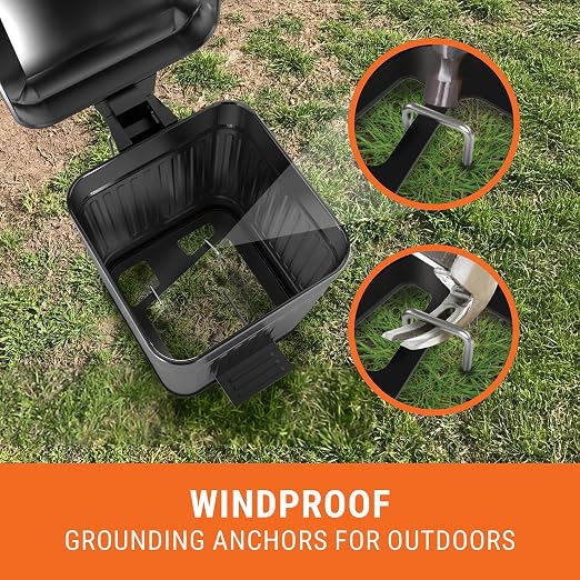 Pupzle Dog Poop Trash Can Outside, 1.3 Gal Outdoor Dog Poop Trash Can | Metal, Waste Container with Pedal, Garbage Poop Bin, Poo Bucket Outdoor with Lid for Backyard Odor Control, 30 Bags