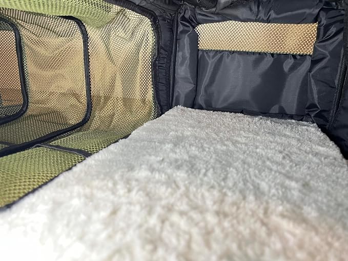 Two-Room Expandable Pet Carrier | 18x11x9 | Airline Approved Under-Seat | 3-Way Expansion | Small Dog and Cat Carrier for Airplane Travel | Removable Wheels | Patent Pending