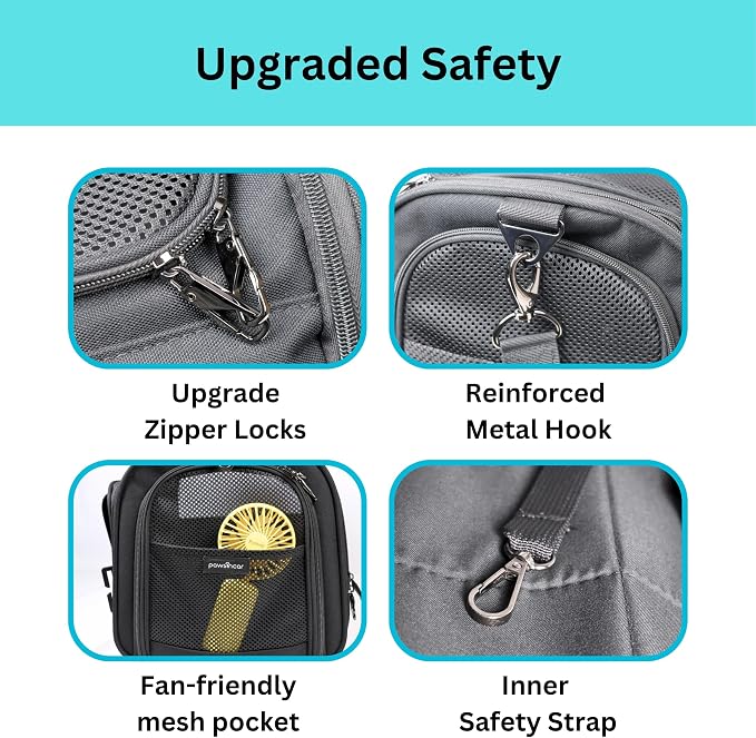 Crash-Tested Expandable Cat Carrier & Small Dog Car Seat - CPS Certified for Crash Protection & Safe Pet Travel.