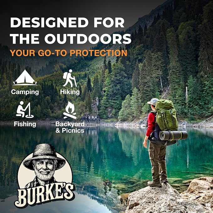 Burke’s Bug Repellent Spray (3oz) | Outdoor Protection, DEET-Free Formula, Repels Common Insects, For Camping & Hiking, Made in USA