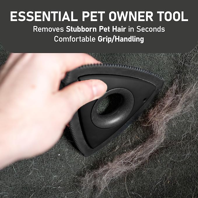 Maxpower Planet Dog Hair Remover, Reusable Fur Remover for Car Carpet, Cleaner Truck Detailing, Easy Use Car Detailing Mini Hair Removal Tool, Pet Removal Tool for Pet Fur (Black)