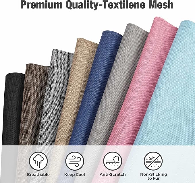 Veehoo Chew Proof Elevated Dog Bed, Cooling Raised Pet Cot, Silver Aluminum | Indestructible Dog Bed with Durable Textilene Mesh Fabric, No-Slip Feet for Indoor or Outdoor, 59", Extra Large, Black Silver