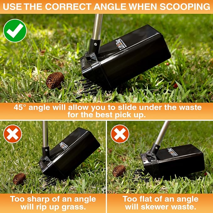 Neater Pet Brands Lift N’ Bag 2.0 Dog Pooper Scooper with Bag Attachment & 31" Pole for Small to Large Dogs, New Longer Pole, 60 Refill Bags, Heavy Duty Dog Poop Scooper for Yard, One-Hand Use
