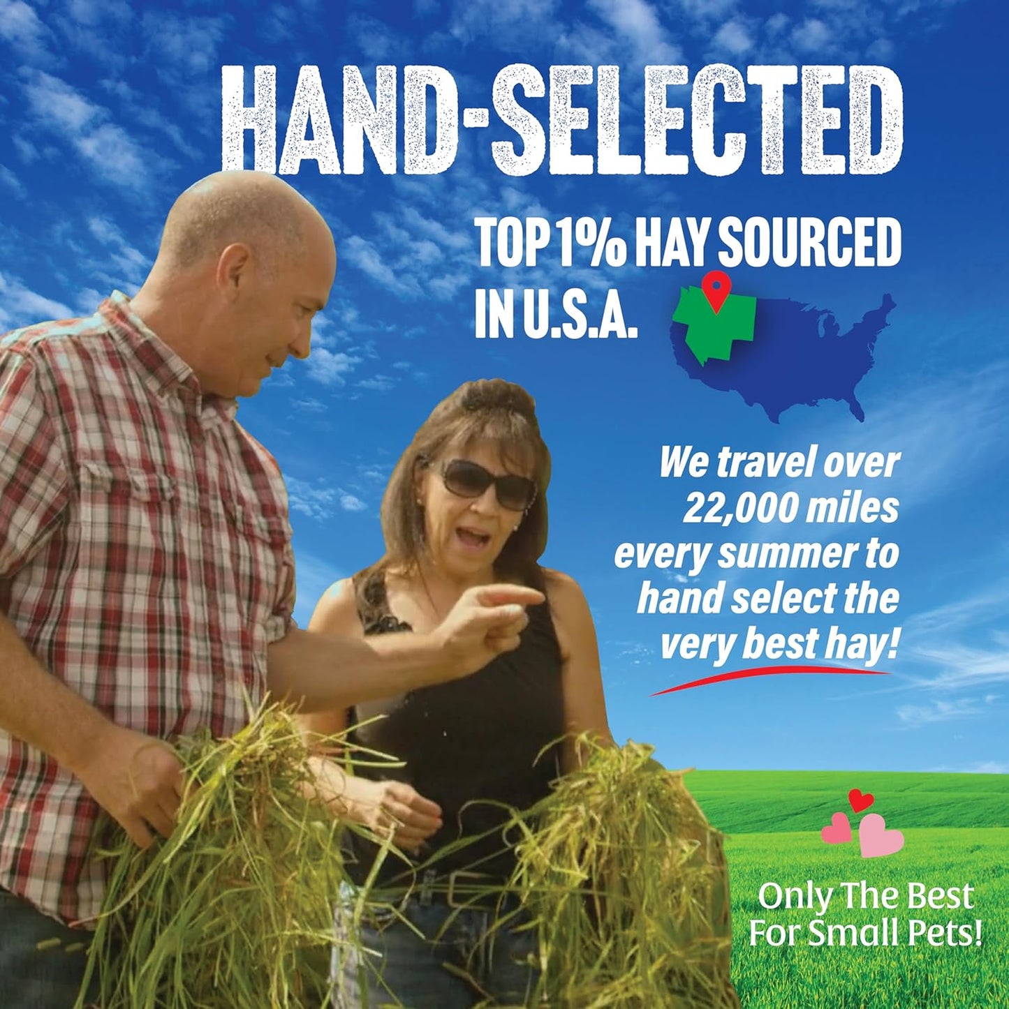 Small Pet Select-Sampler Box, 2ND Cutting, 3RD Cutting Timothy Hay, Oat Hay, & Orchard Hay
