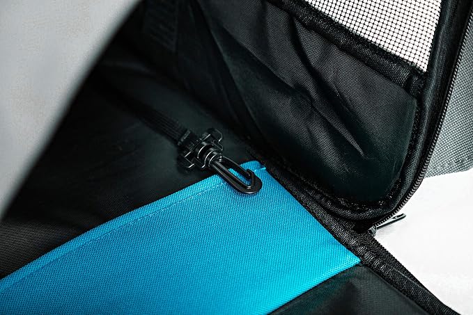 Pawer 18” x 11”x 11” Soft-Sided Foldable Airline Approved Pet Carrier for Cat, Puppy and Small Dog, Washable 600D Oxford Fabric, with Handle and Strap for Carry, Multiple Colors Available