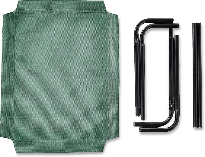 Amazon Basics Cooling Breathable Elevated Dog Bed with Metal Frame for Small Dogs, 36" x 22" x 7.5", Green