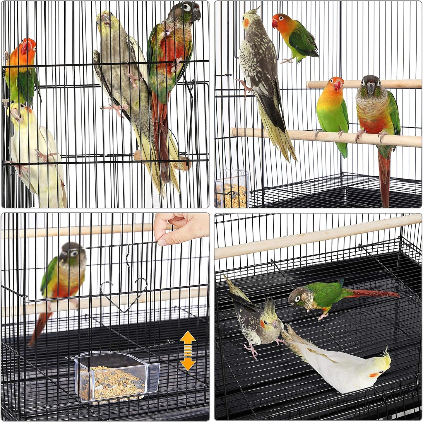 Yaheetech 30'' Length Flight Bird Cage Iron Flight Parrot Cage for Small Parrots Parakeets Cockatiels Budgies Conures Quaker Parrot